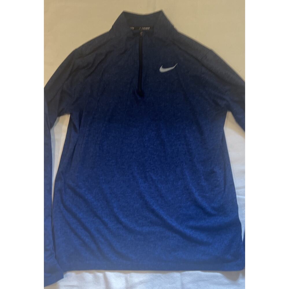 Nike Dri-FIT Half Zip Top Running Pullover Mens Small Blue Long Sleeve
